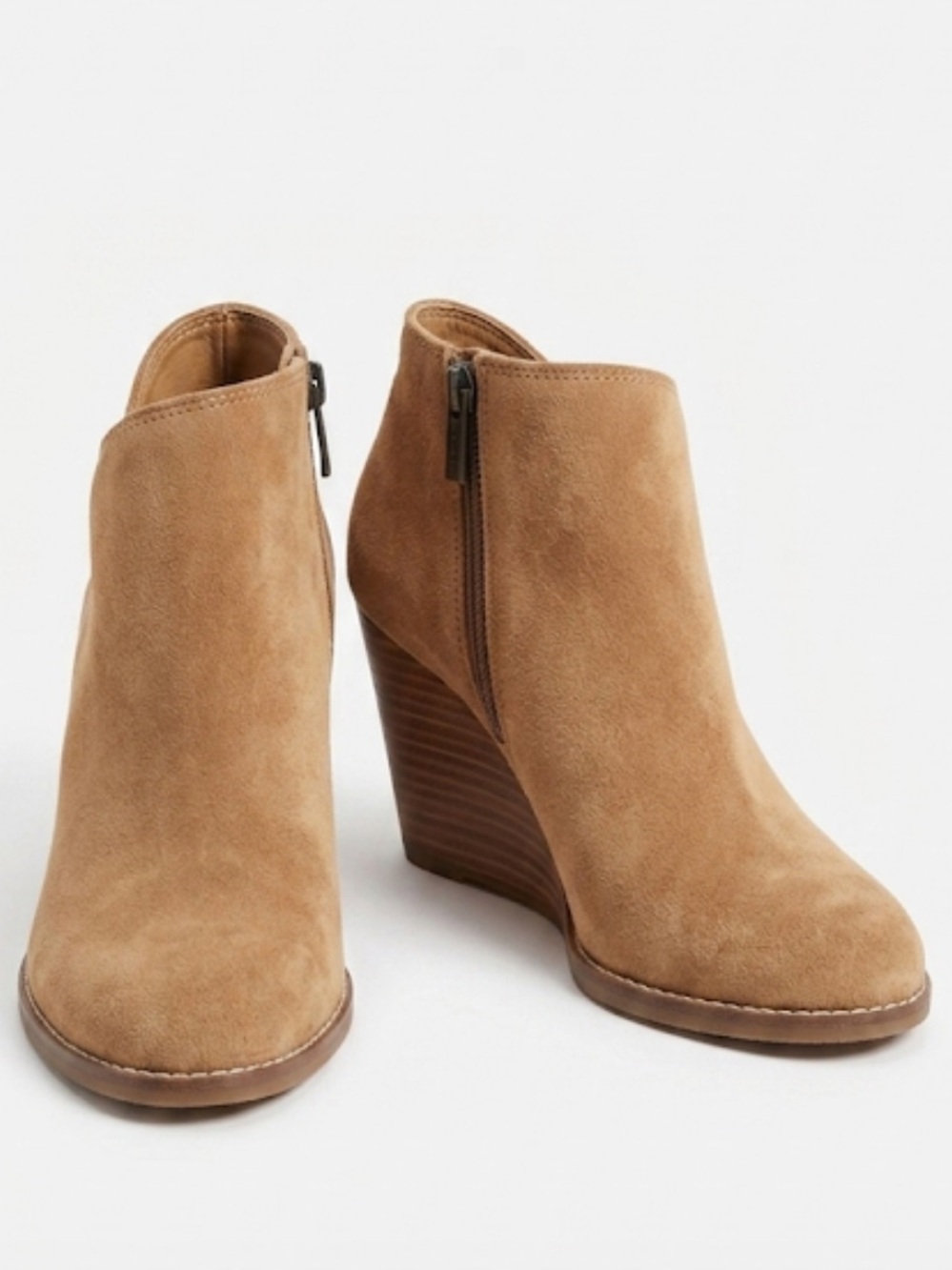 Lucky Brand Yakeena Suede Wedge Ankle Boots